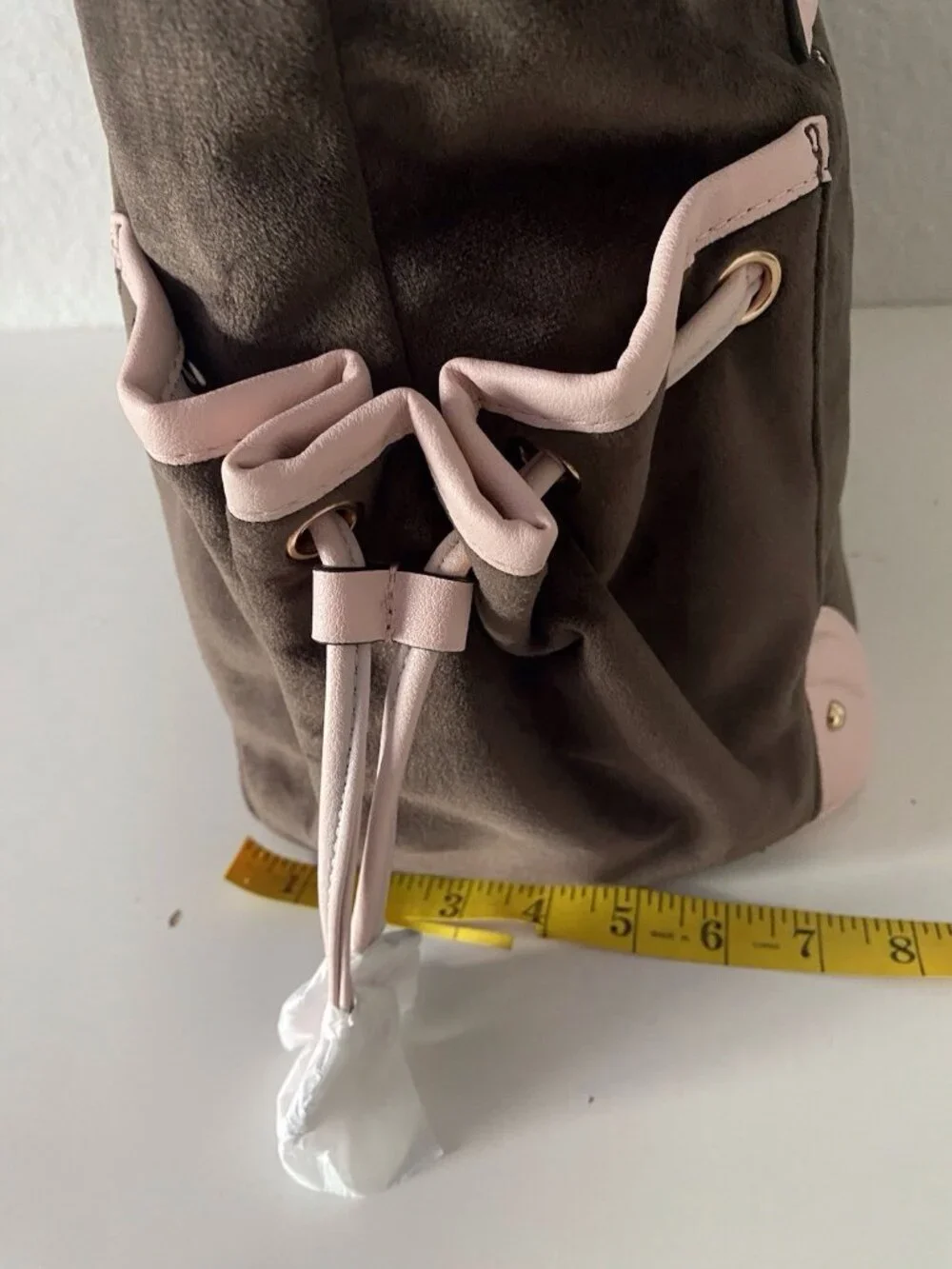 Juicy Couture Renaissance Tote In Chocolate Velvet Embroidered W/Crown Charm NEW